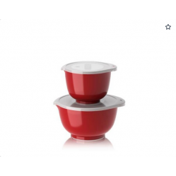 Rosti - NEW Margrethe bowls Set of 2 AND lids - Red - Home and Kitchen